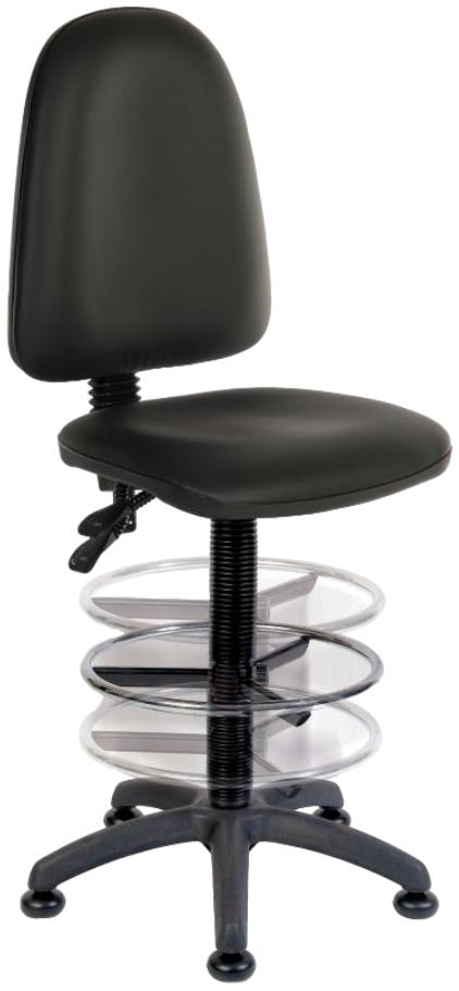 Product photograph of Teknik Deluxe Draughter Ergo Twin Balck Pu Chair from Choice Furniture Superstore.