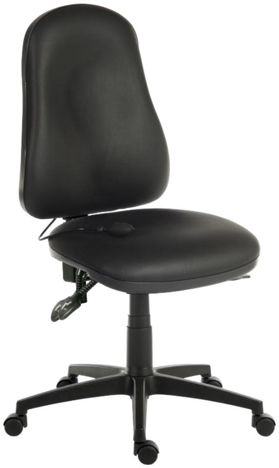 Product photograph of Teknik Ergo Comfort Air Black Pu High Back Executive Adjustable Swivel Office Chair from Choice Furniture Superstore.