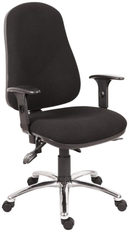 Product photograph of Teknik Ergo Comfort Steel Fabric Executive Adjustable Swivel Office Chair - Comes In Black And Blue from Choice Furniture Superstore.