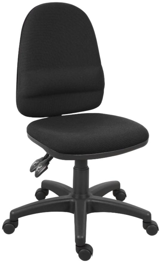 Product photograph of Teknik Ergo Twin Black Fabric Adjustable Swivel Office Chair from Choice Furniture Superstore.