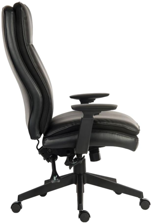 Product photograph of Teknik Plush Ergo Black Executive Adjustable Swivel Office Chair from Choice Furniture Superstore.