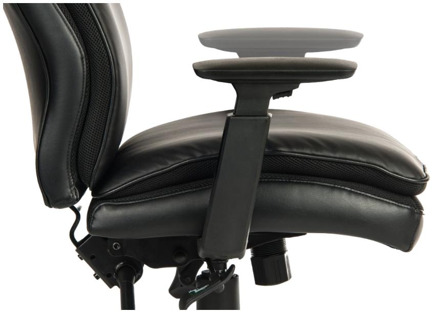 Product photograph of Teknik Plush Ergo Black Executive Adjustable Swivel Office Chair from Choice Furniture Superstore.