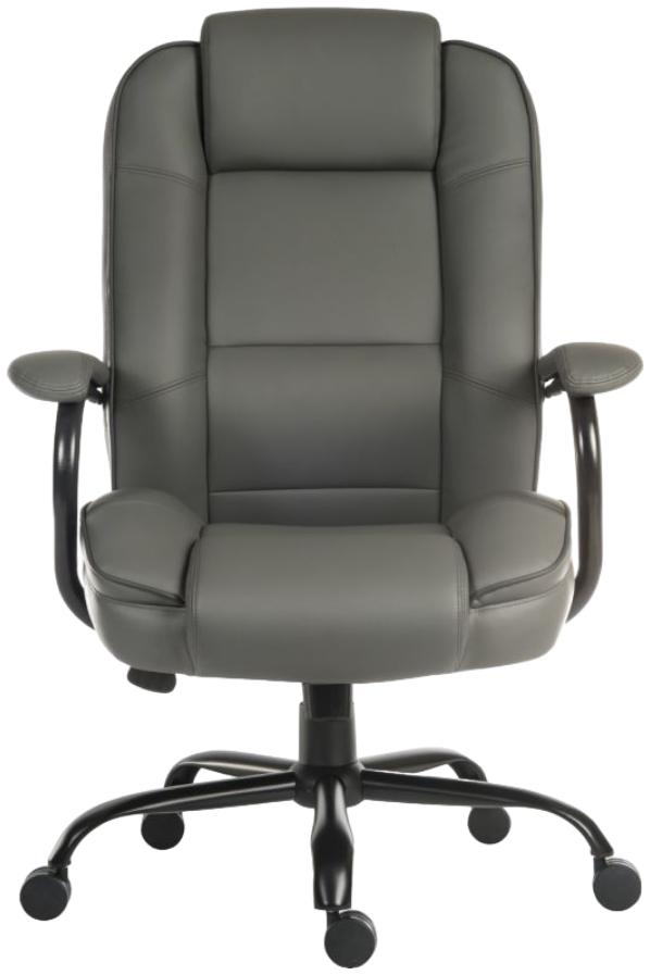 Product photograph of Teknik Goliath Duo Leather Office Chair - Comes In Black Cream And Blue Options from Choice Furniture Superstore.