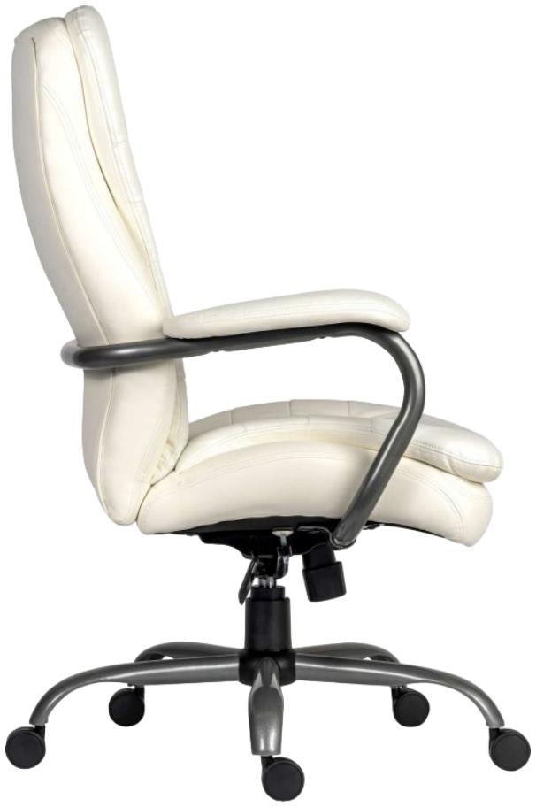 Product photograph of Teknik Goliath White Leather Executive Office Chair from Choice Furniture Superstore.