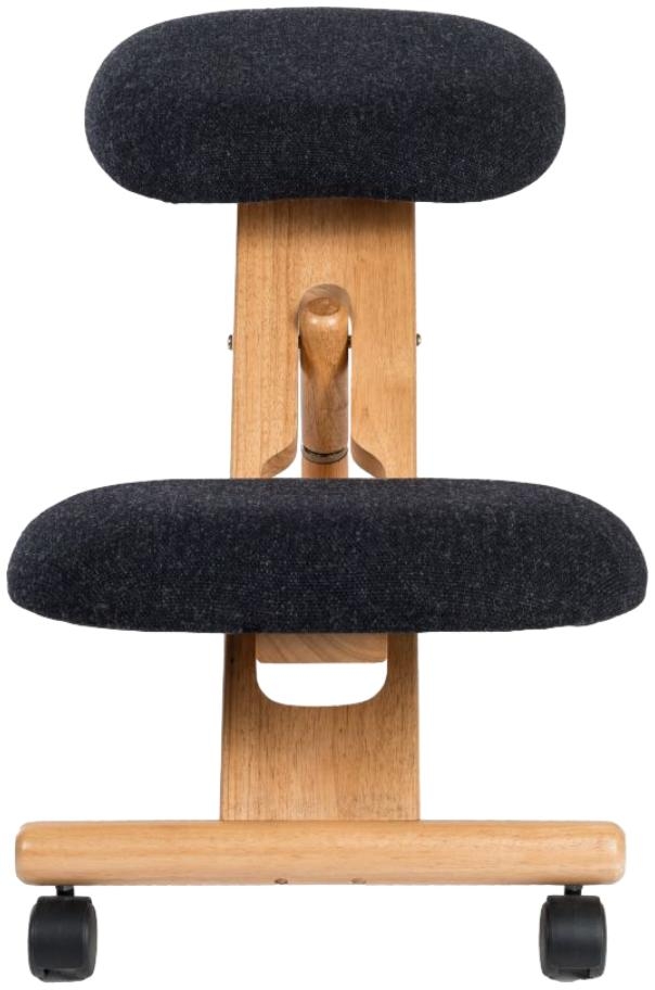 Product photograph of Teknik Kneeling Charcoal Fabric Stool from Choice Furniture Superstore.