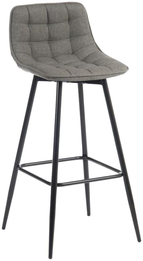 Product photograph of Teknik Quilt Grey Barstool from Choice Furniture Superstore.