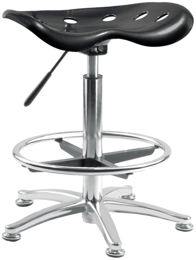 Product photograph of Teknik Tek Polished Steel Stool - Comes In Black And Silver from Choice Furniture Superstore.