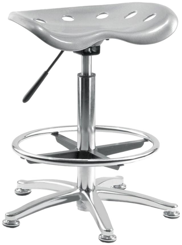 Product photograph of Teknik Tek Polished Steel Stool - Comes In Black And Silver from Choice Furniture Superstore.