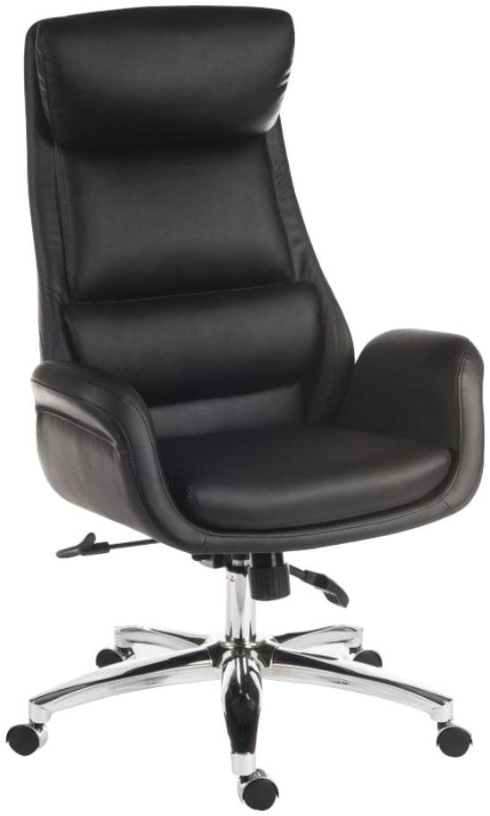 Product photograph of Teknik Ambassador Reclining Executive Black Leather Chair from Choice Furniture Superstore.