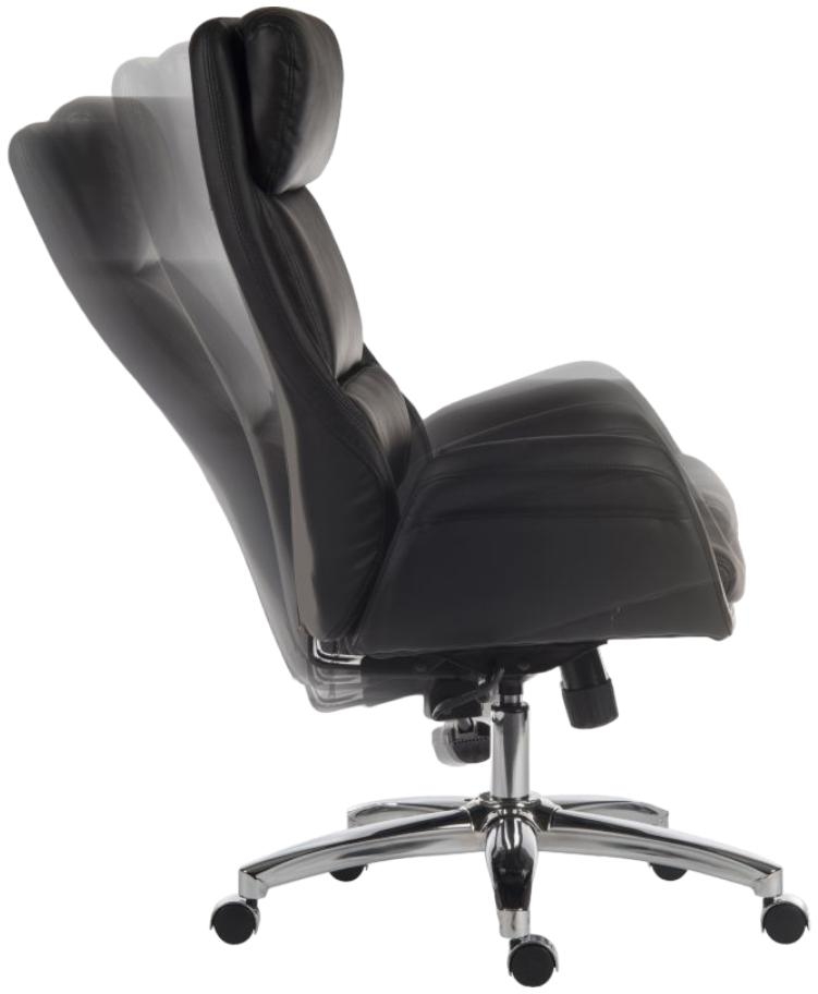 Product photograph of Teknik Ambassador Reclining Executive Black Leather Chair from Choice Furniture Superstore.