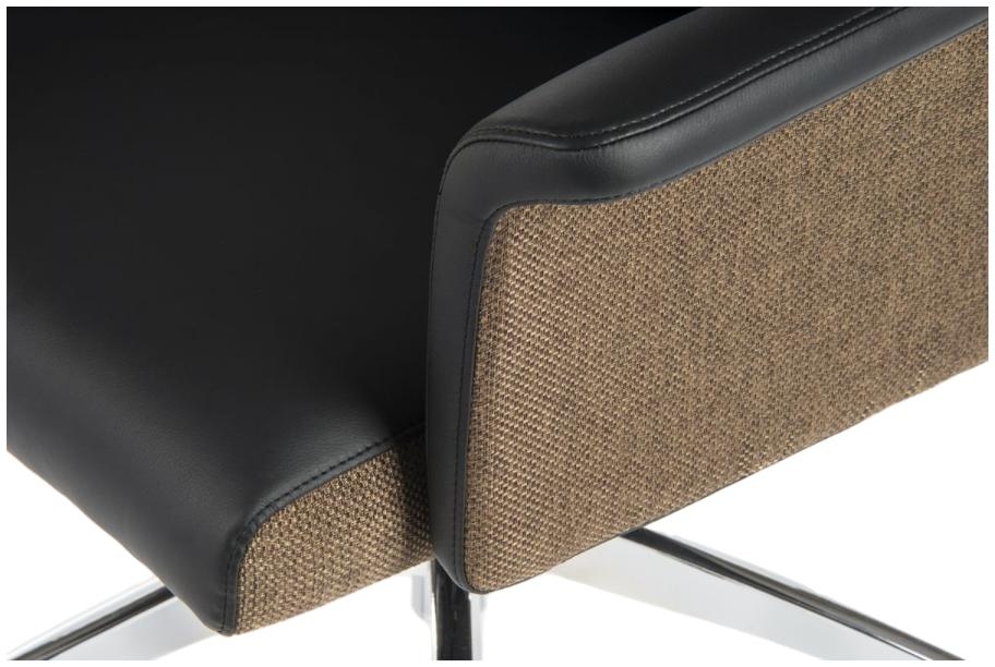 Product photograph of Teknik Elegance Medium Black Leather Chair from Choice Furniture Superstore.