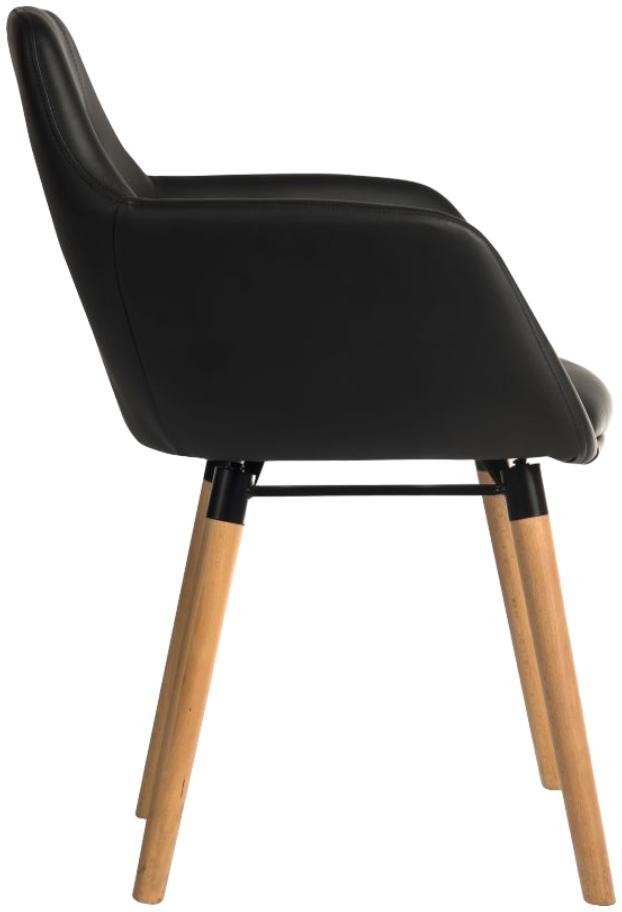 Product photograph of Teknik Four Legged Reception Black Pu Chair from Choice Furniture Superstore.