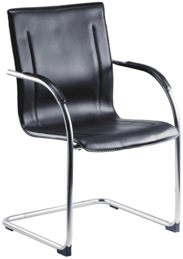 Product photograph of Teknik Guest Black Leather Chair from Choice Furniture Superstore.