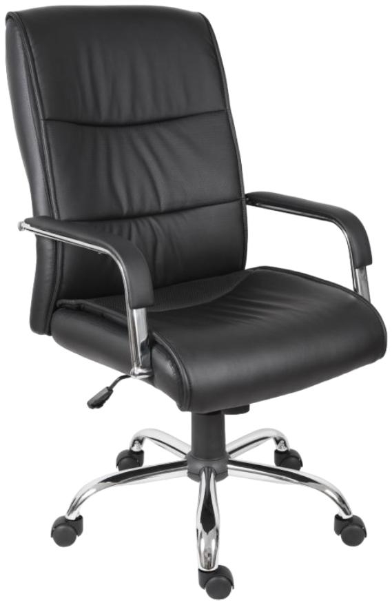 Product photograph of Teknik Kendal Luxury Leather Office Chair - Comes In Black And White Options from Choice Furniture Superstore.