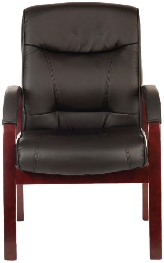 Product photograph of Teknik Kingston Visitor Leather Chair - Comes In Black And Mahogany Options from Choice Furniture Superstore.