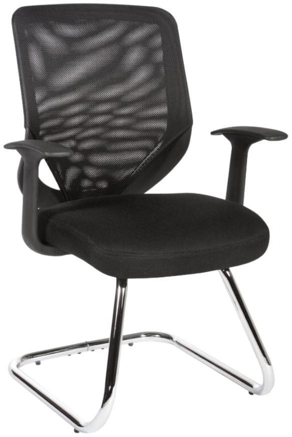 Product photograph of Teknik Nova Mesh Visitor Black Fabric Chair from Choice Furniture Superstore.