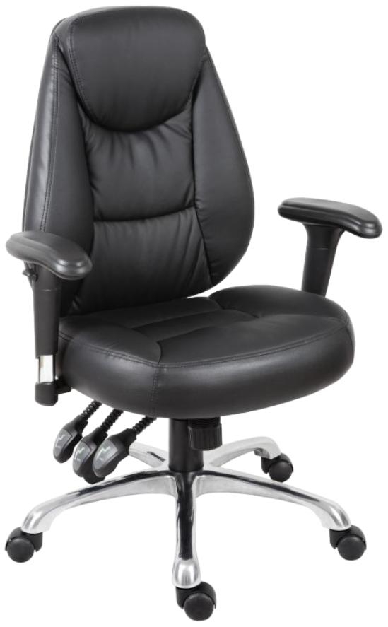 Product photograph of Teknik Portland Black Faux Leather Chair from Choice Furniture Superstore.