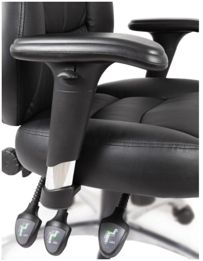 Product photograph of Teknik Portland Black Faux Leather Chair from Choice Furniture Superstore.