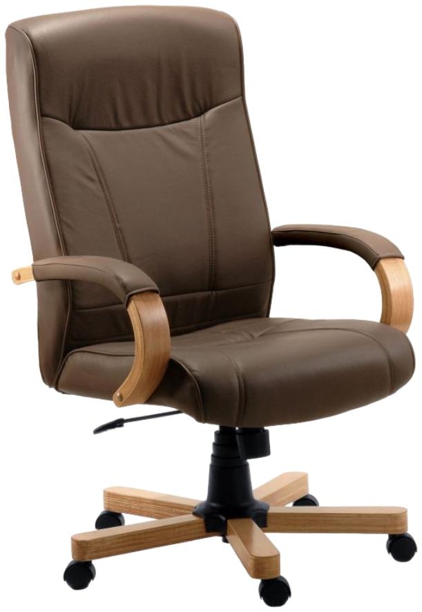 Product photograph of Teknik Richmond Brown Leather Executive Chair from Choice Furniture Superstore.
