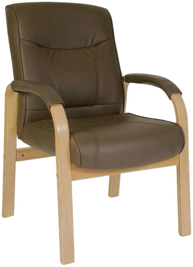 Product photograph of Teknik Richmond Visitor Brown Leather Chair from Choice Furniture Superstore.