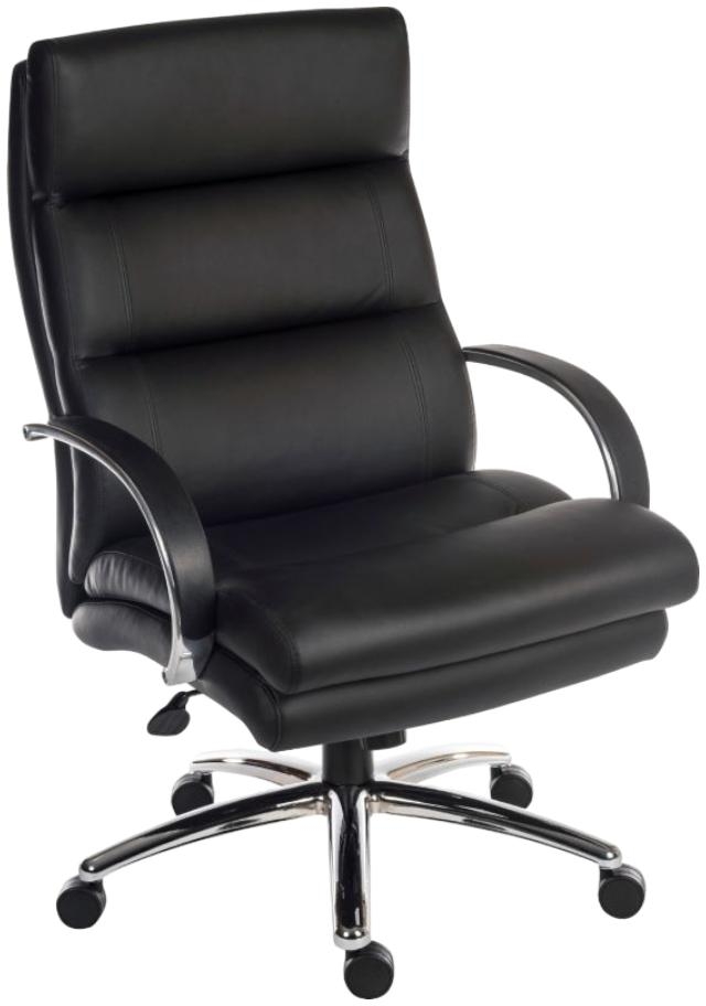 Product photograph of Teknik Samson Heavy Duty Black Leather Executive Chair from Choice Furniture Superstore.