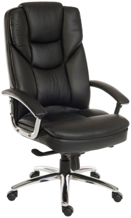 Product photograph of Teknik Skyline Black Leather Chair from Choice Furniture Superstore.