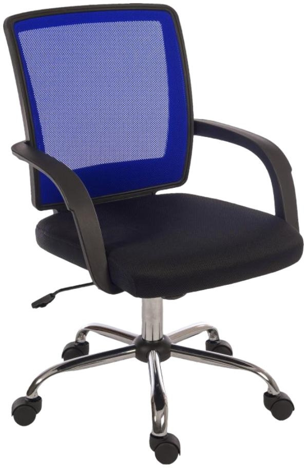 Product photograph of Teknik Star Mesh Back Executive Fabric Chair - Comes In Black Blue And White Options from Choice Furniture Superstore.