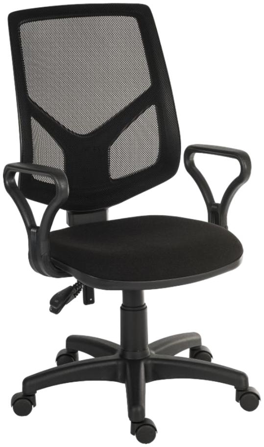 Product photograph of Teknik Vanguard Mesh Black Fabric Chair from Choice Furniture Superstore.