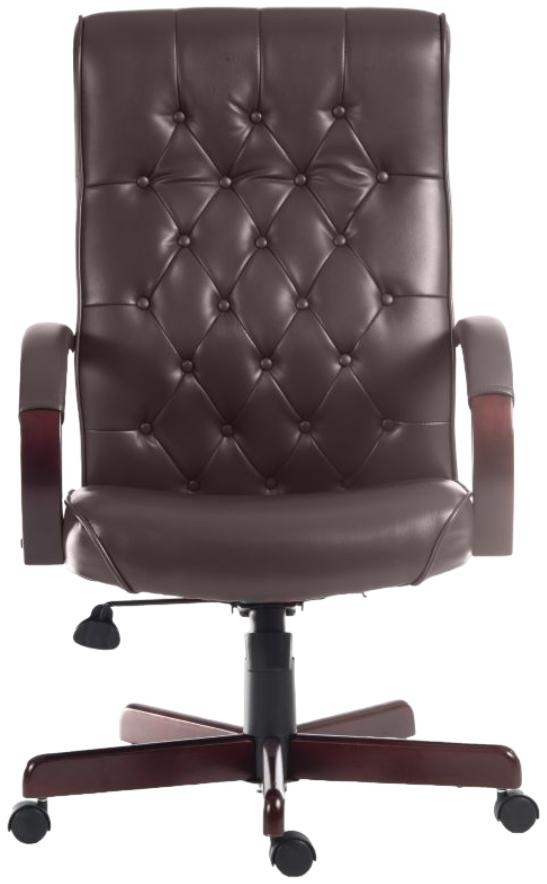 Product photograph of Teknik Warwick Leather Chair - Comes In Brown Burgundy And Green Options from Choice Furniture Superstore.