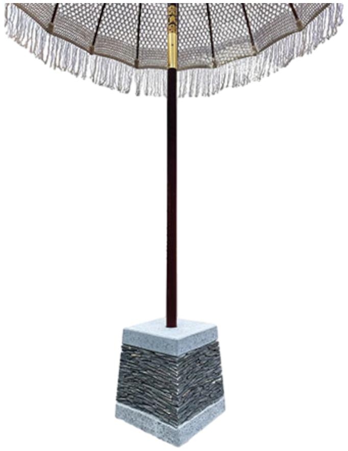 Product photograph of Bali Parasol Base With Terazzo And Slate Large from Choice Furniture Superstore.