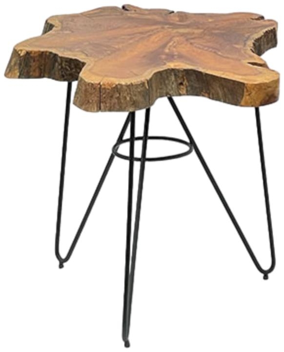 Product photograph of Root Industrial Mushroom Side Table 3 Metal Legs from Choice Furniture Superstore.