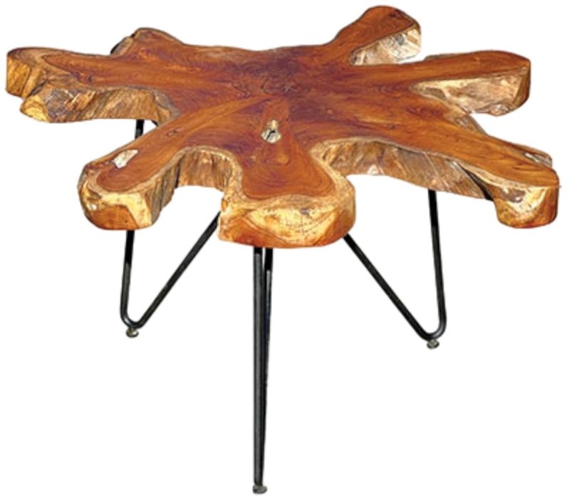 Product photograph of Root Industrial Mushroom Coffee Table 3 Metal Legs from Choice Furniture Superstore.