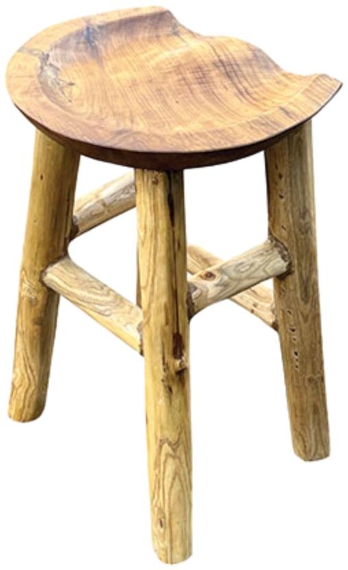 Product photograph of Teak Root Comfy Bar Stool from Choice Furniture Superstore.