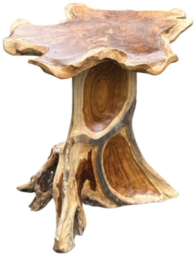 Product photograph of Lombok Mushroom Side Table 60x60cm from Choice Furniture Superstore.