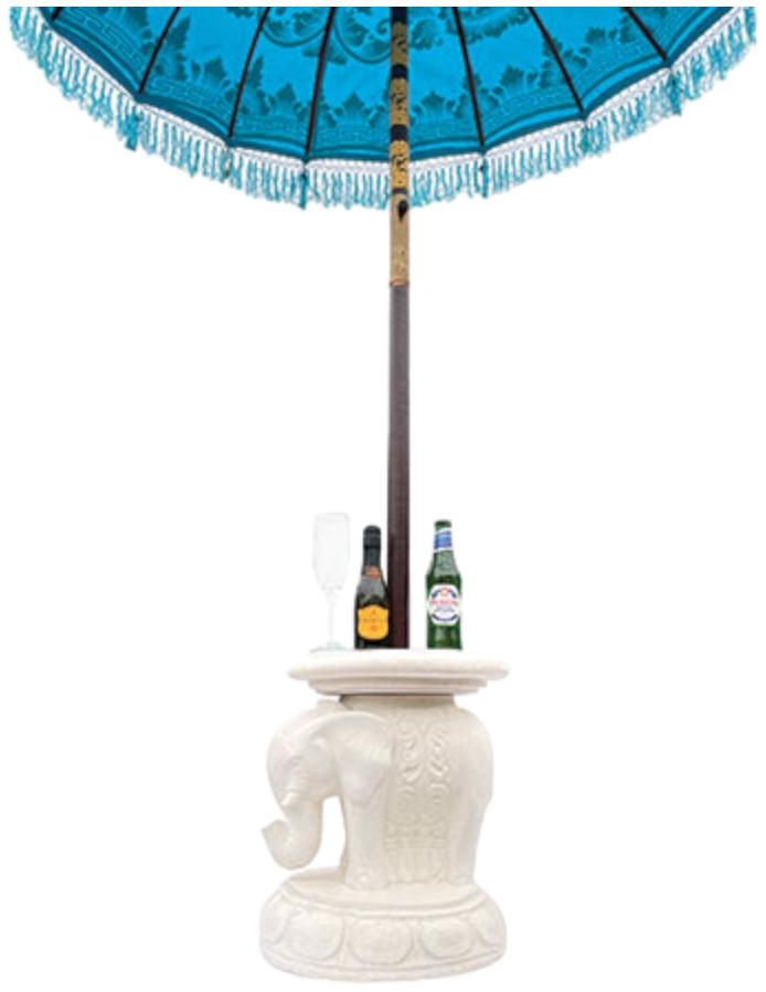 Product photograph of Bali Elephant Parasol Base With Drinks Table from Choice Furniture Superstore.