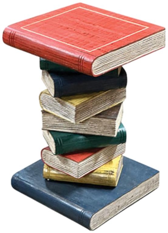 Product photograph of Coloured Bookstack Table Medium from Choice Furniture Superstore.