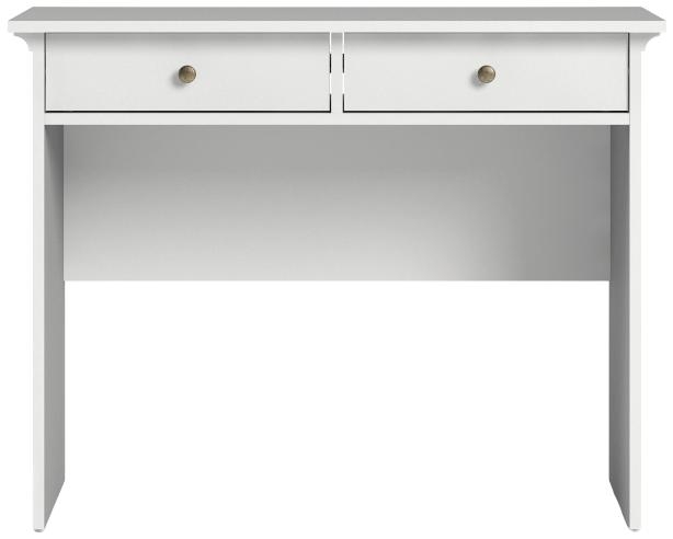 Product photograph of Paris White 2 Drawer Console Table from Choice Furniture Superstore.