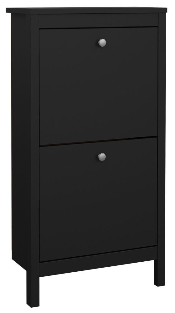 Product photograph of Madrid 2 Flip Down Door Shoe Cabinet from Choice Furniture Superstore.