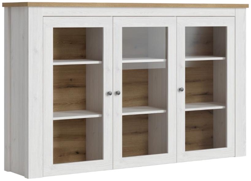 Product photograph of Celesto White Large Display Cabinet from Choice Furniture Superstore.