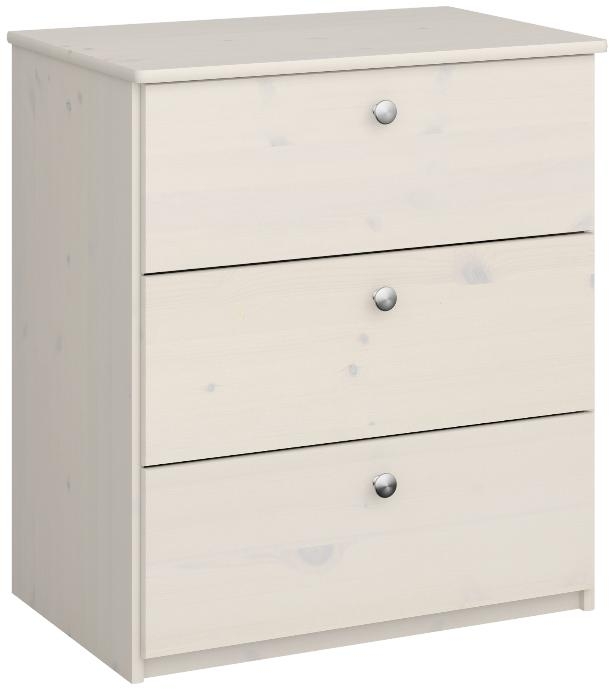 Product photograph of Steens Whitewash Kids 3 Drawer Chest from Choice Furniture Superstore.