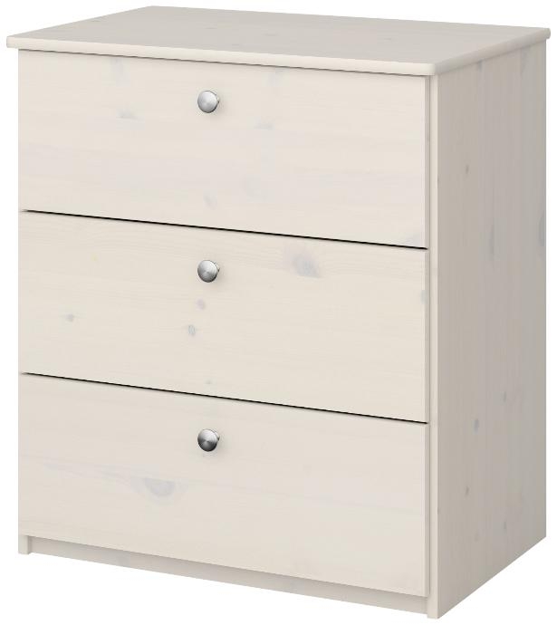 Product photograph of Steens Whitewash Kids 3 Drawer Chest from Choice Furniture Superstore.