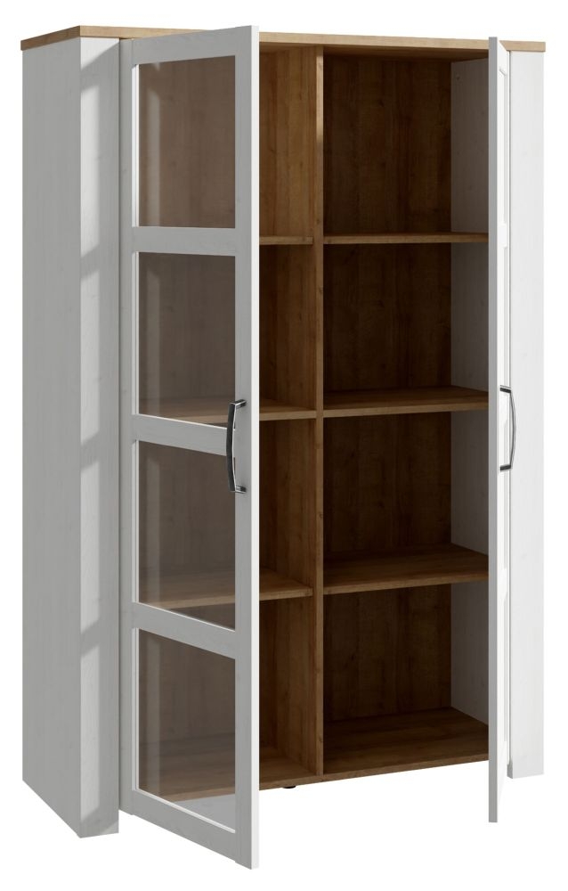 Product photograph of Bohol White 2 Door Display Cabinet from Choice Furniture Superstore.