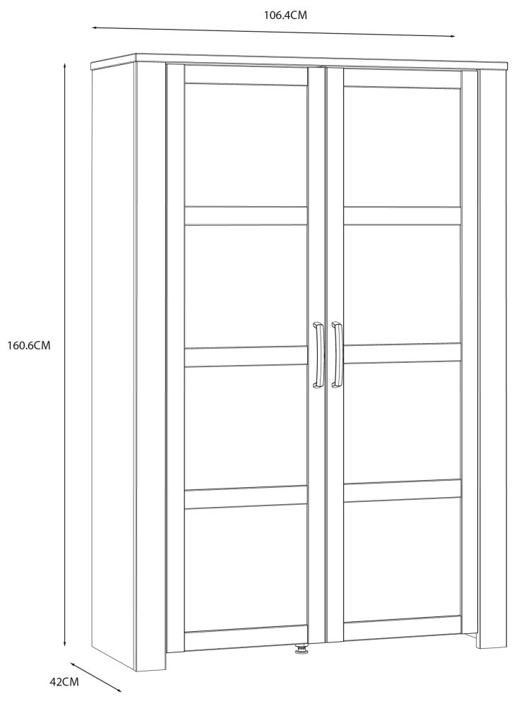 Product photograph of Bohol White 2 Door Display Cabinet from Choice Furniture Superstore.