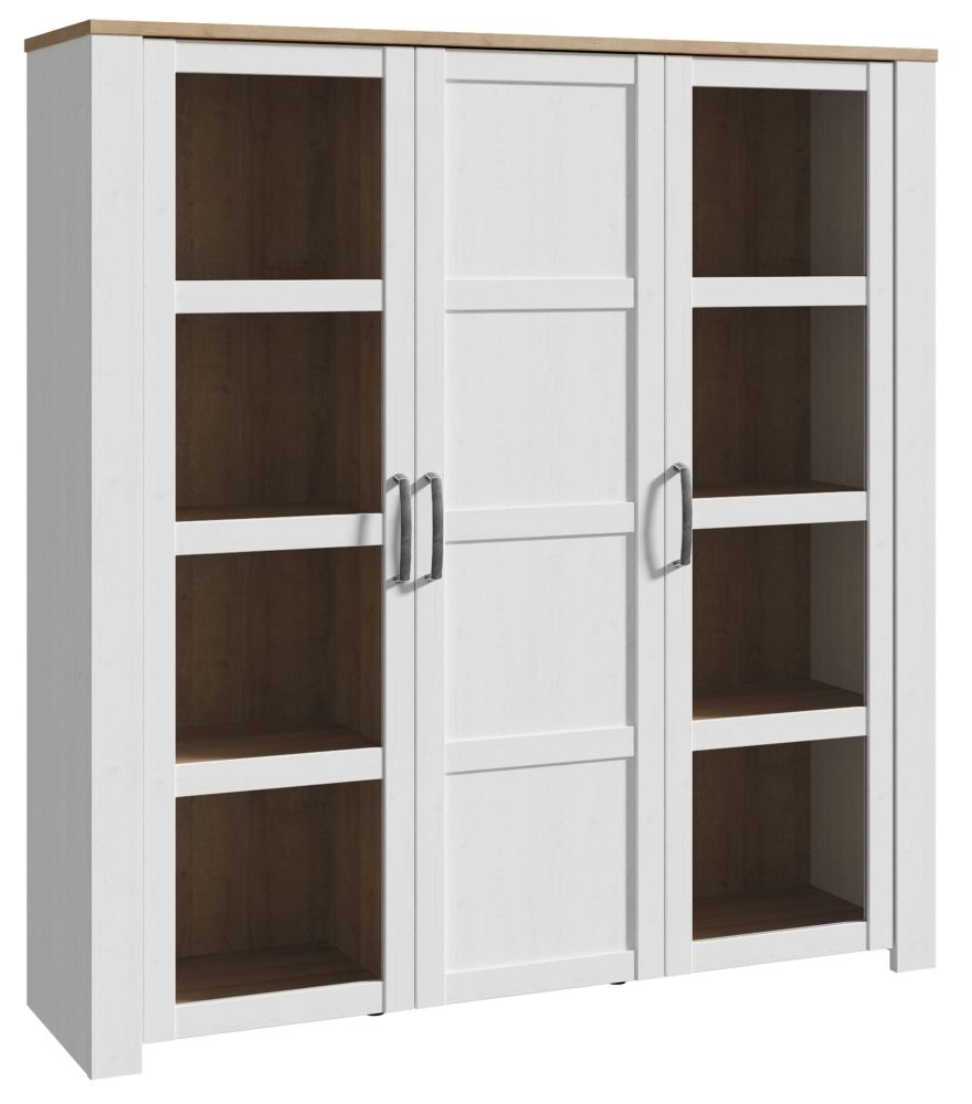 Product photograph of Bohol 3 Door Large Display Cabinet from Choice Furniture Superstore.