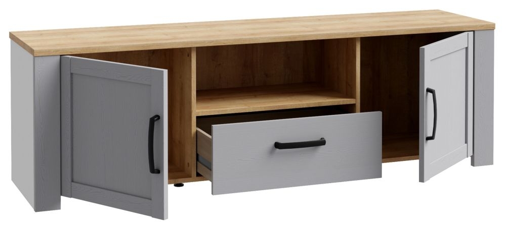 Product photograph of Bohol 2 Door 1 Drawer Tv Unit from Choice Furniture Superstore.
