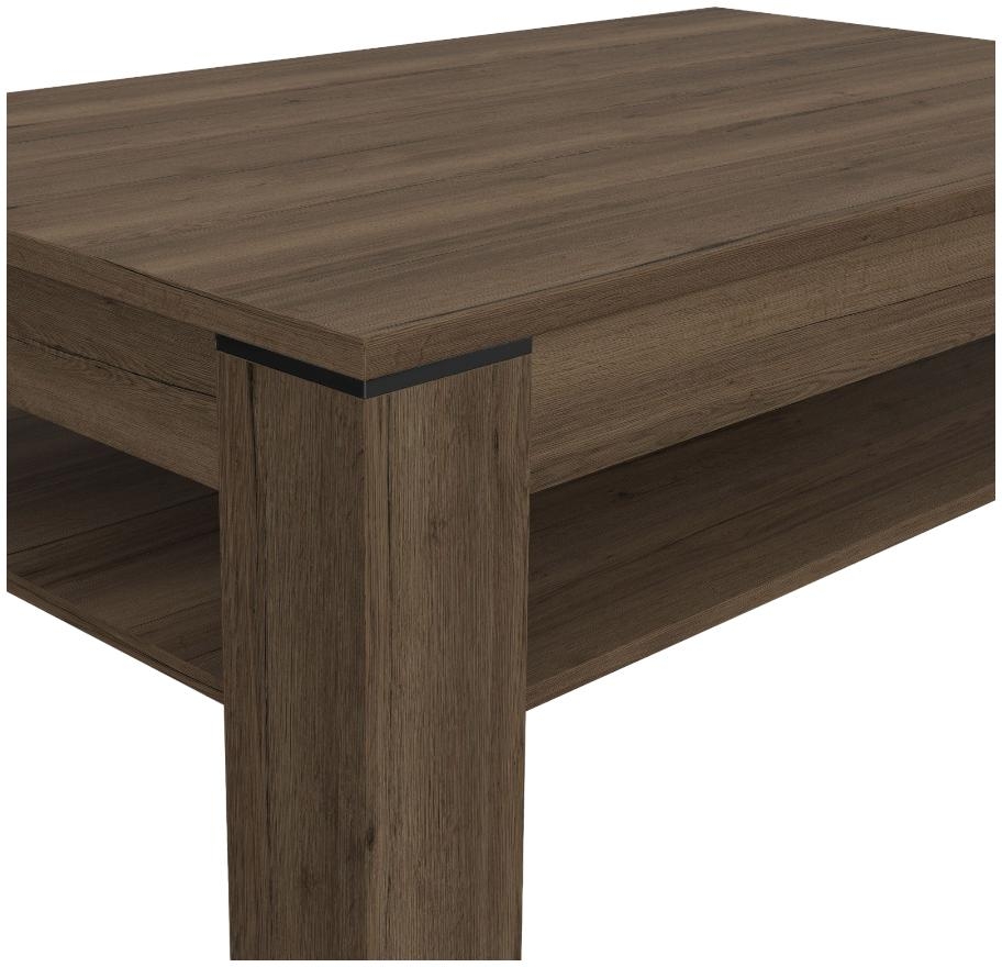Product photograph of Corona Tabak Oak 6 Seater Extending Dining Table from Choice Furniture Superstore.