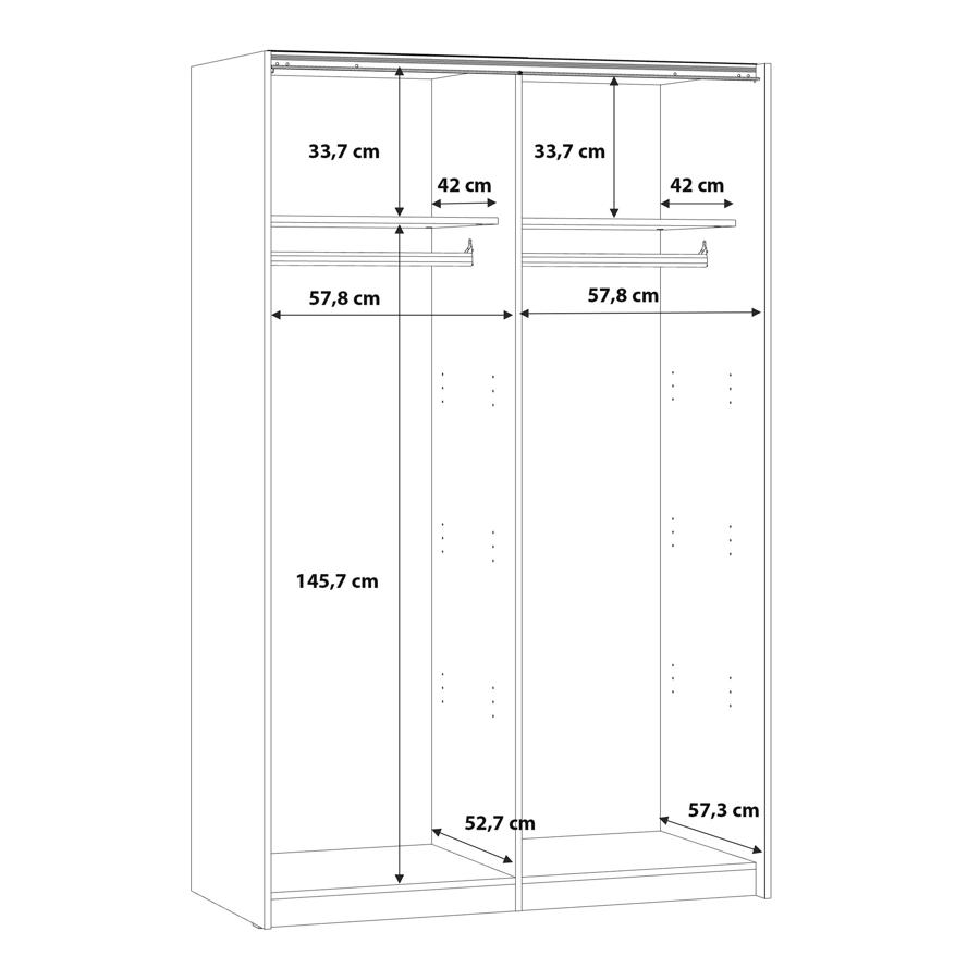 Product photograph of Babetta White 2 Door Mirrored Sliding Wardrobe from Choice Furniture Superstore.