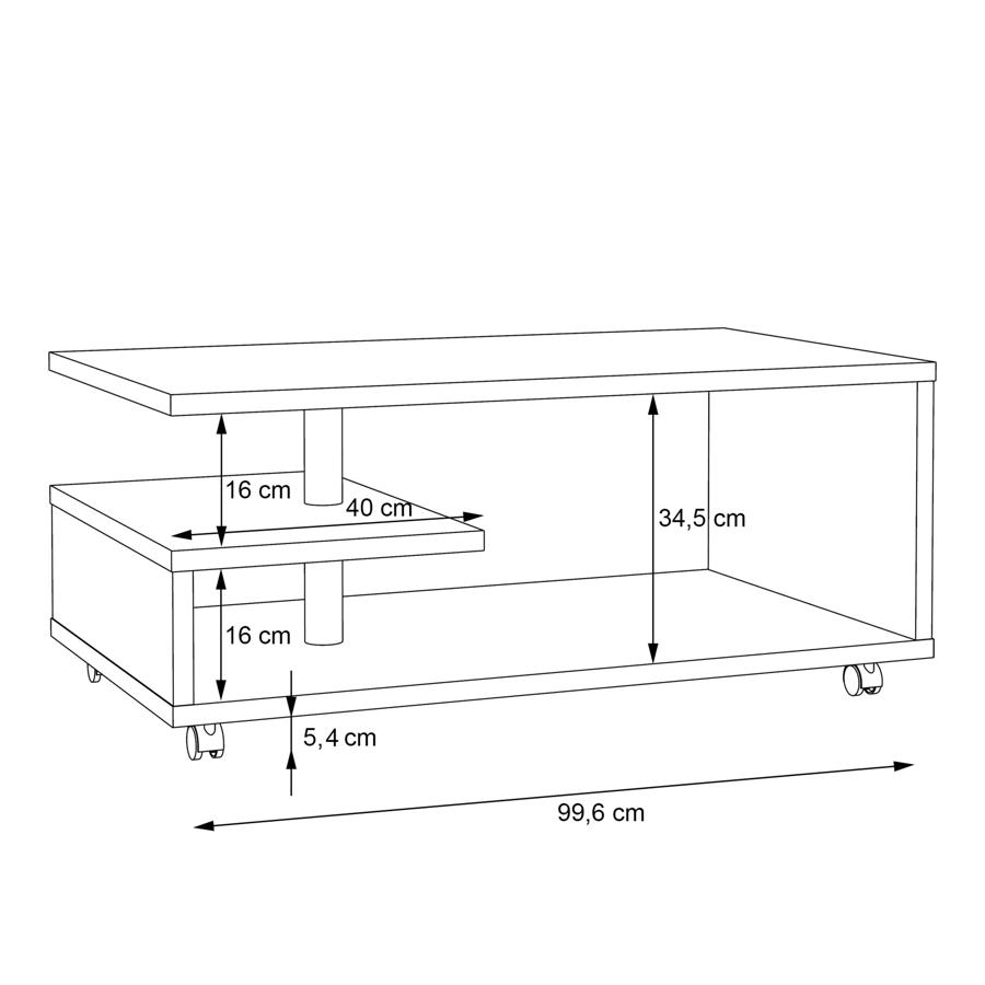 Product photograph of Bailey Sonoma Oak G-shape Coffee Table from Choice Furniture Superstore.