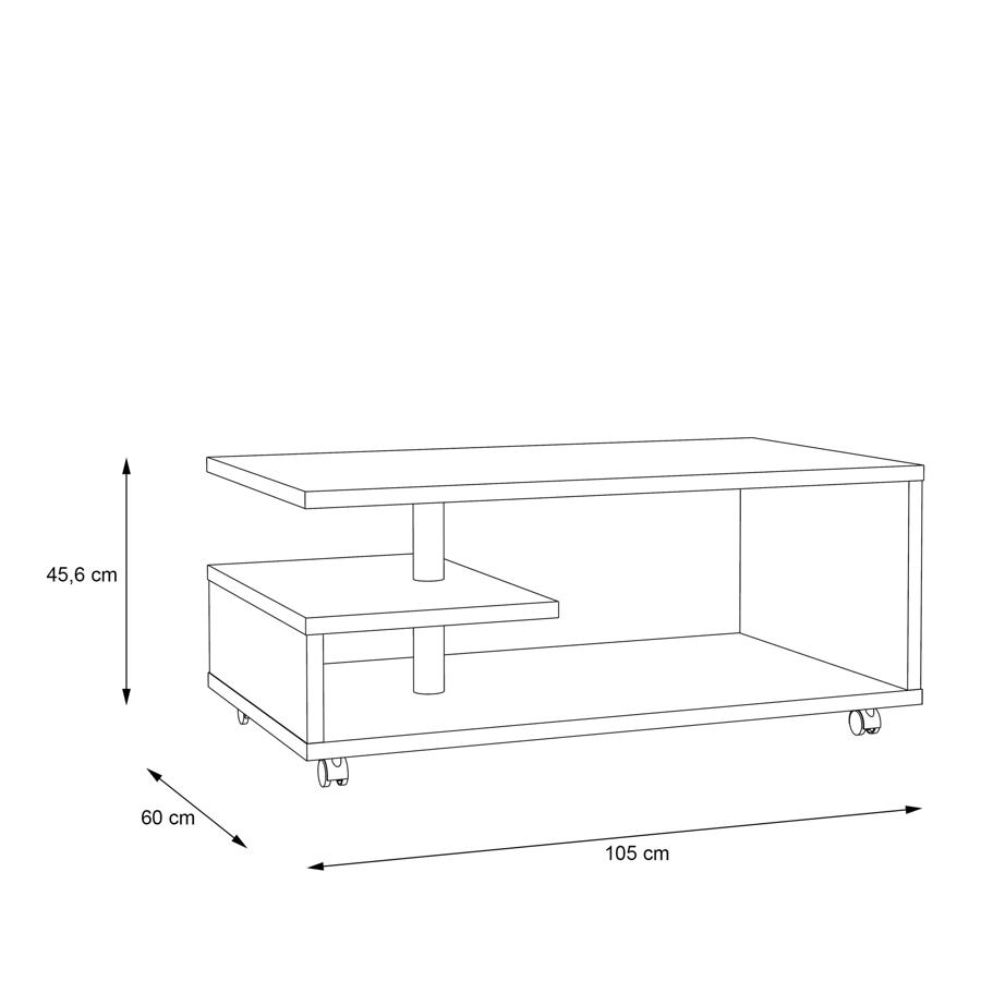 Product photograph of Bailey Sonoma Oak G-shape Coffee Table from Choice Furniture Superstore.