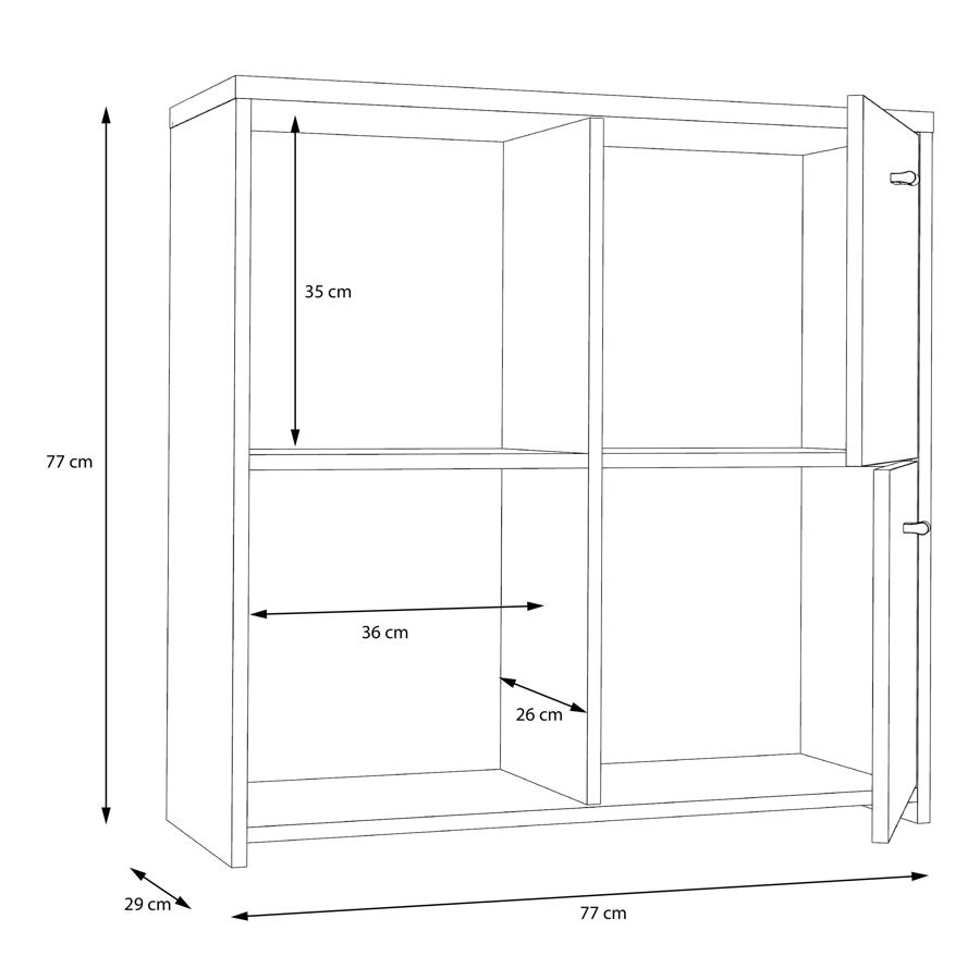 Product photograph of Best 4 Door Chest Storage Cabinet from Choice Furniture Superstore.